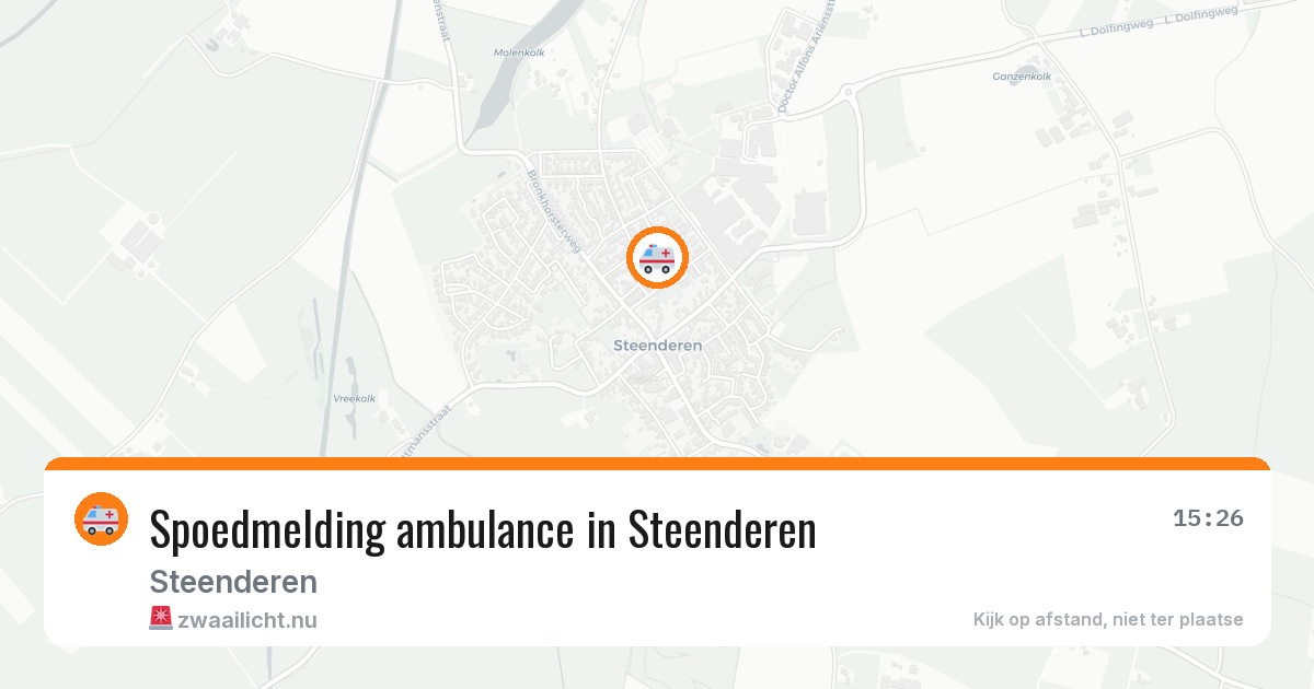 Spoedmelding ambulance in Steenderen — 17 jul 2026