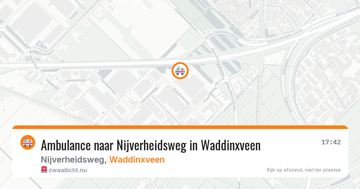 Ambulance naar Nijverheidsweg in Waddinxveen — 20 feb 2026