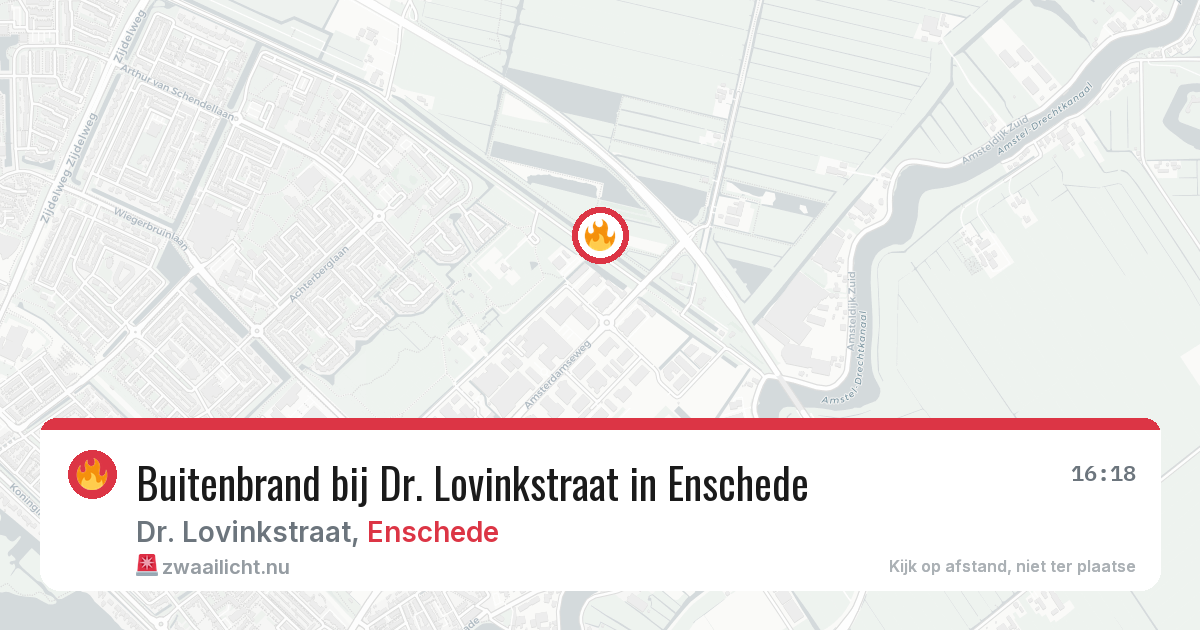 Buitenbrand bij Dr. Lovinkstraat in Enschede — 19 jan 2026