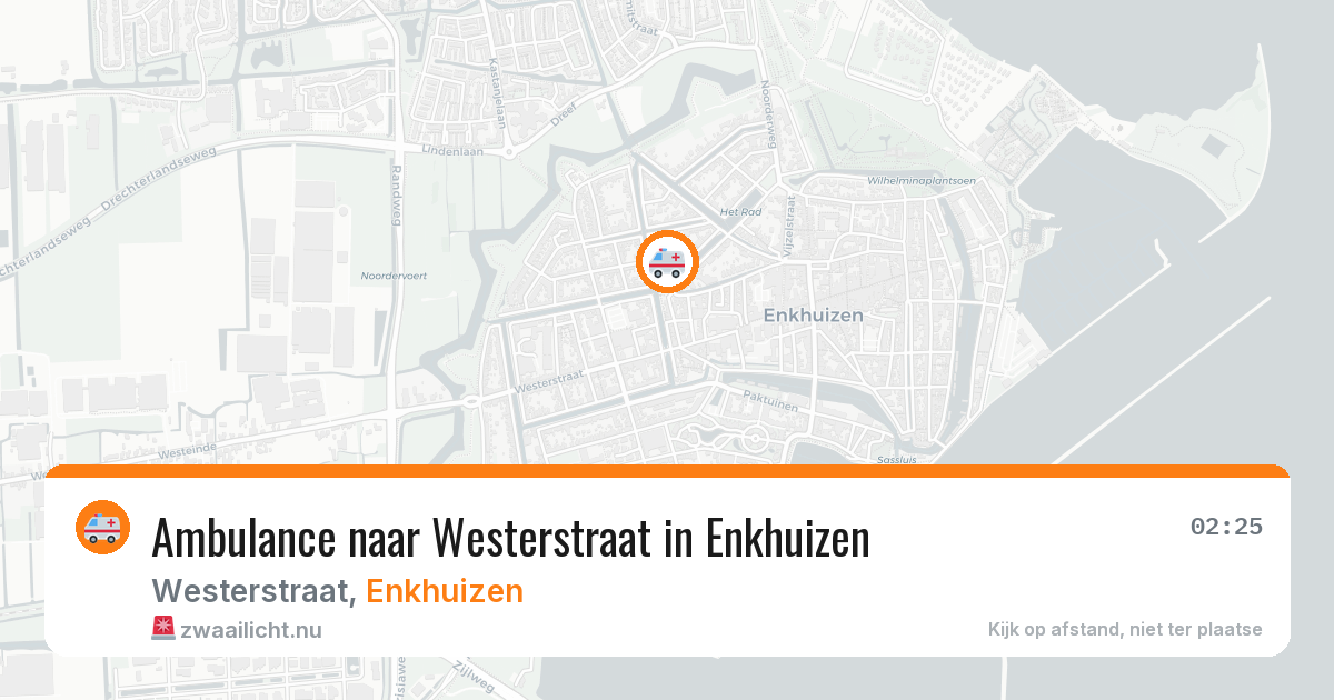 Ambulance naar Westerstraat in Enkhuizen — 17 mrt 2026