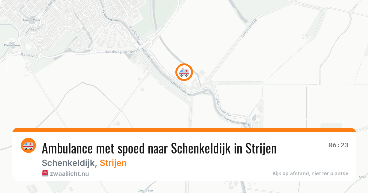 Ambulance met spoed naar Schenkeldijk in Strijen — 31 mei 2026
