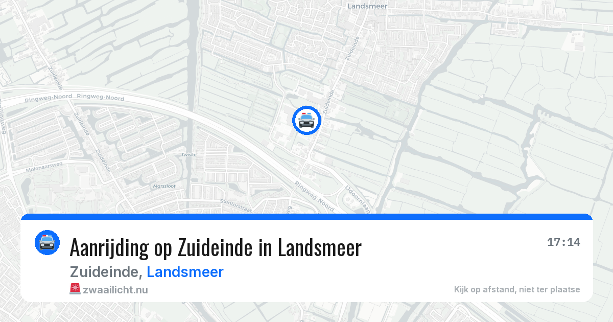 Aanrijding op Zuideinde in Landsmeer — 19 jul 2026