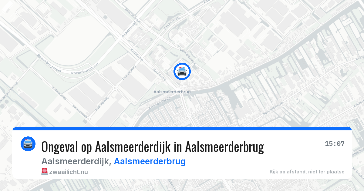 Ongeval op Aalsmeerderdijk in Aalsmeerderbrug — 7 jul 2026