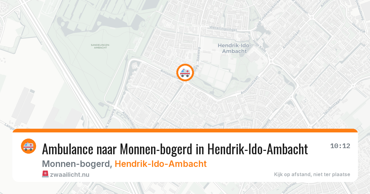 Ambulance naar Monnen-bogerd in Hendrik-Ido-Ambacht — 16 jul 2026
