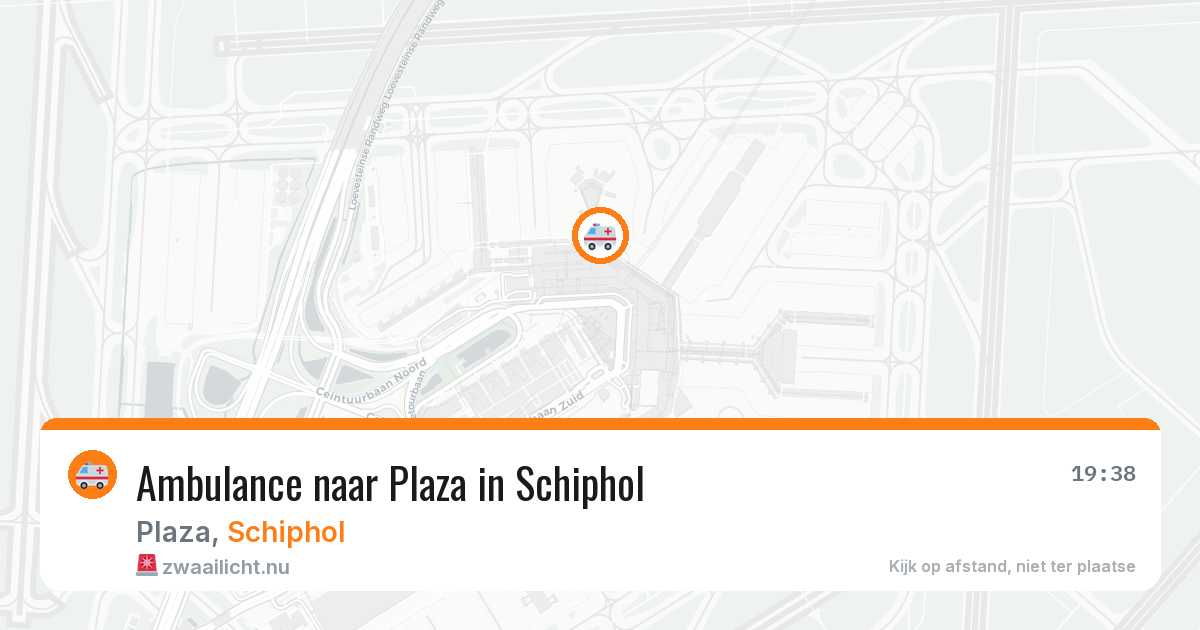 Ambulance naar Plaza in Schiphol — 21 mrt 2026