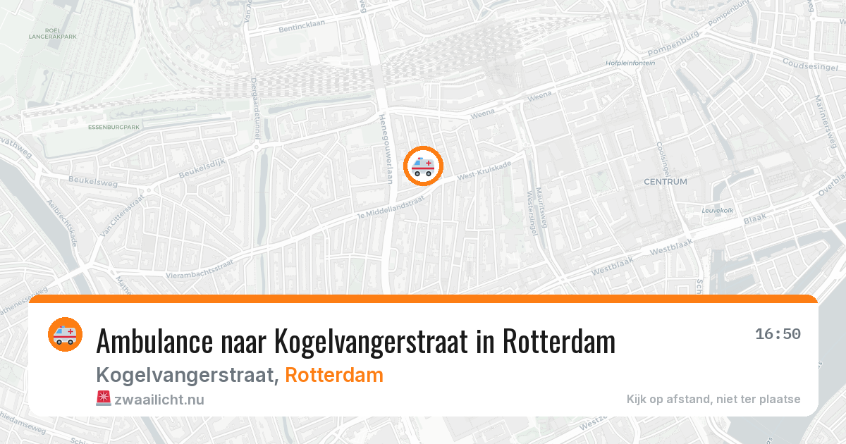 Ambulance naar Kogelvangerstraat in Rotterdam — 13 jul 2026