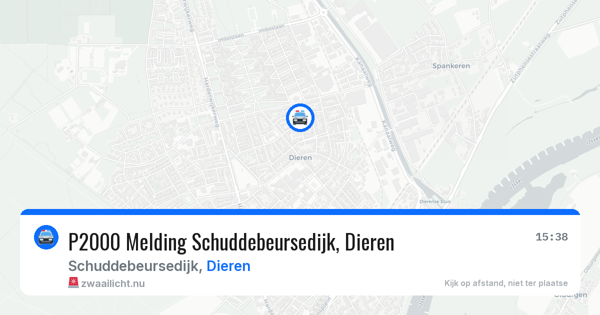 P2000 Melding Schuddebeursedijk, Dieren — 20 jul 2026