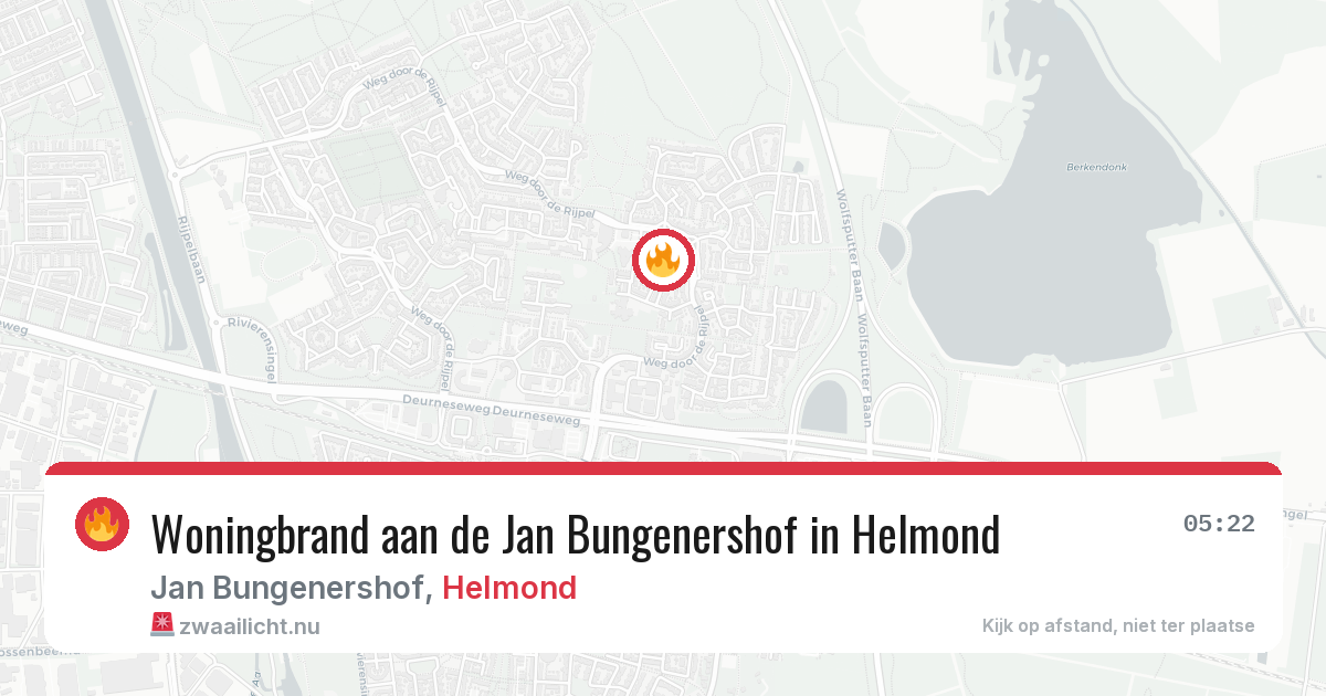 Woningbrand aan de Jan Bungenershof in Helmond — 17 mei 2026