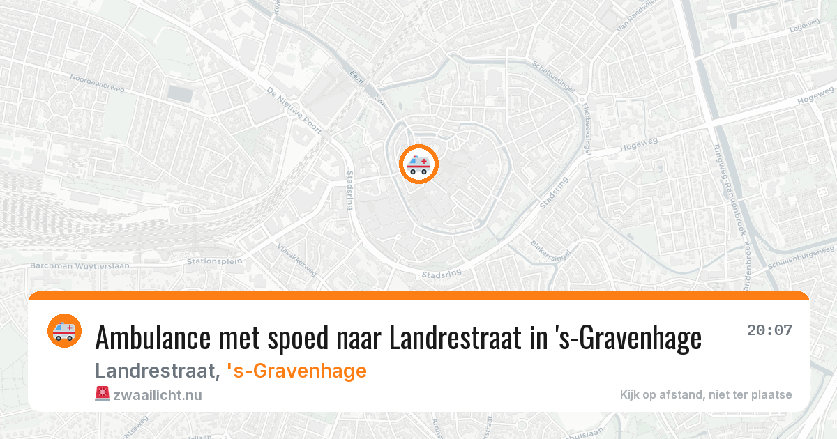 Ambulance met spoed naar Landrestraat in 's-Gravenhage — 16 feb 2026