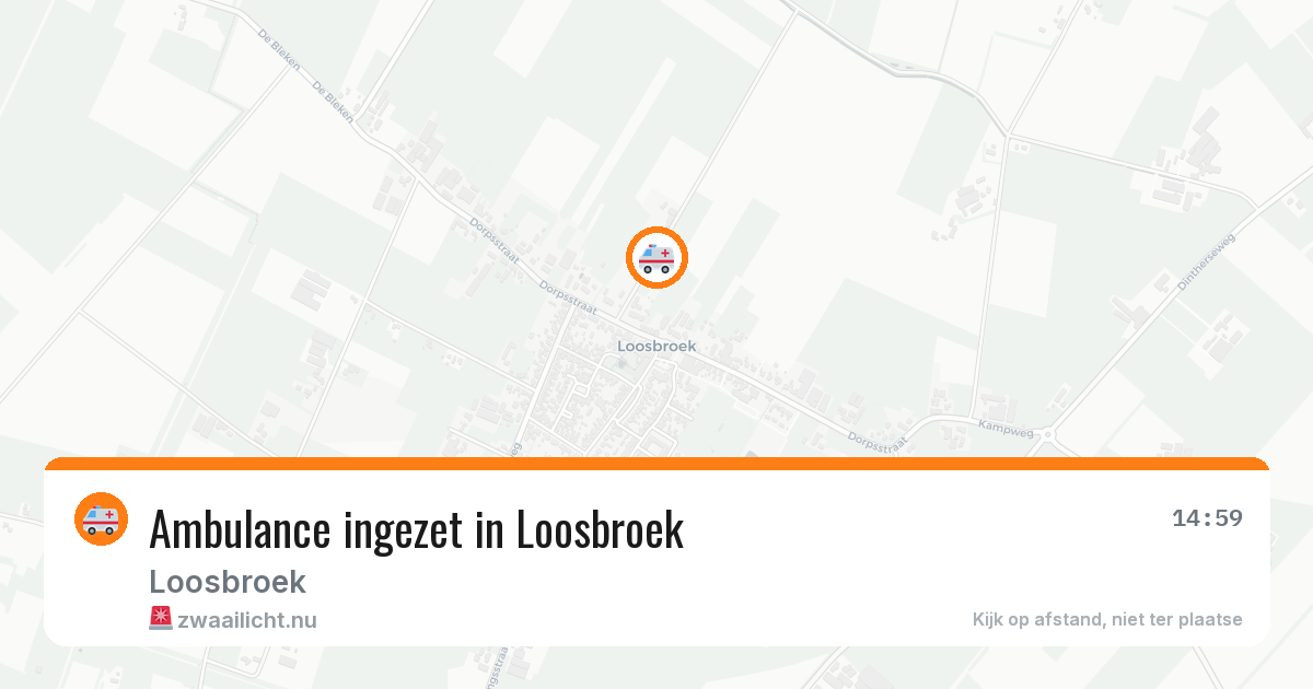 Ambulance ingezet in Loosbroek — 12 jul 2026