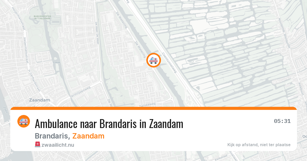 Ambulance naar Brandaris in Zaandam — 8 jun 2026