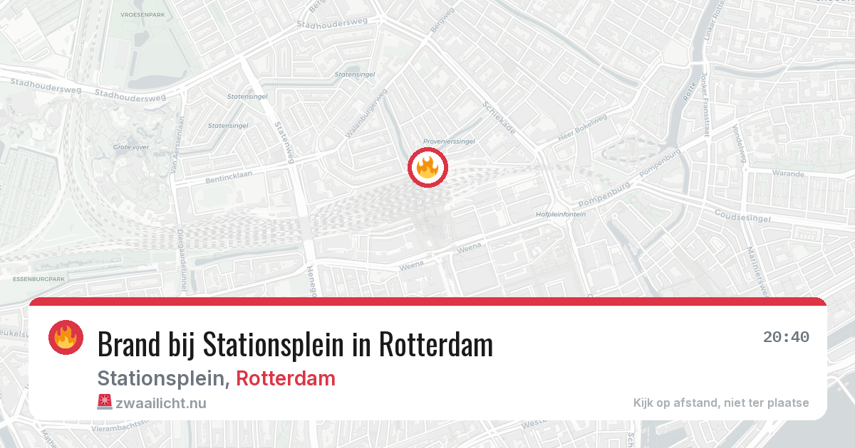 Brand bij Stationsplein in Rotterdam — 28 mei 2026