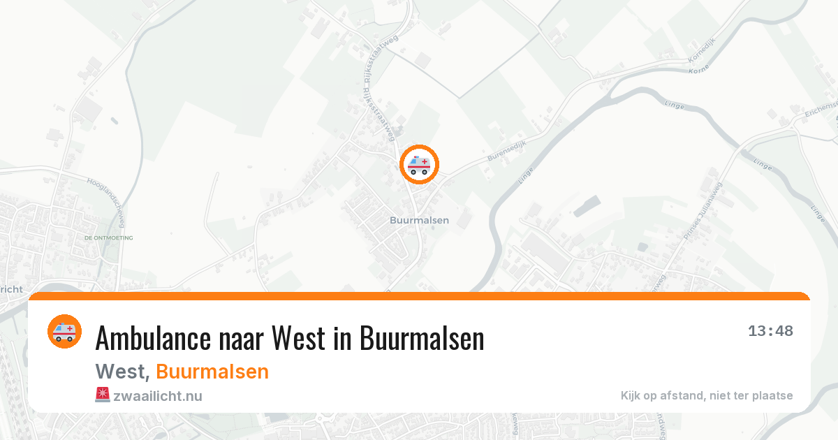 Ambulance naar West in Buurmalsen — 24 mei 2026