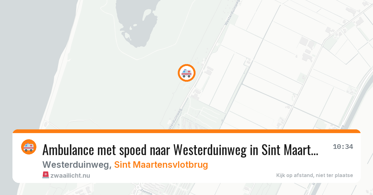 Ambulance met spoed naar Westerduinweg in Sint Maartensvlotbrug — 18 mei 2026