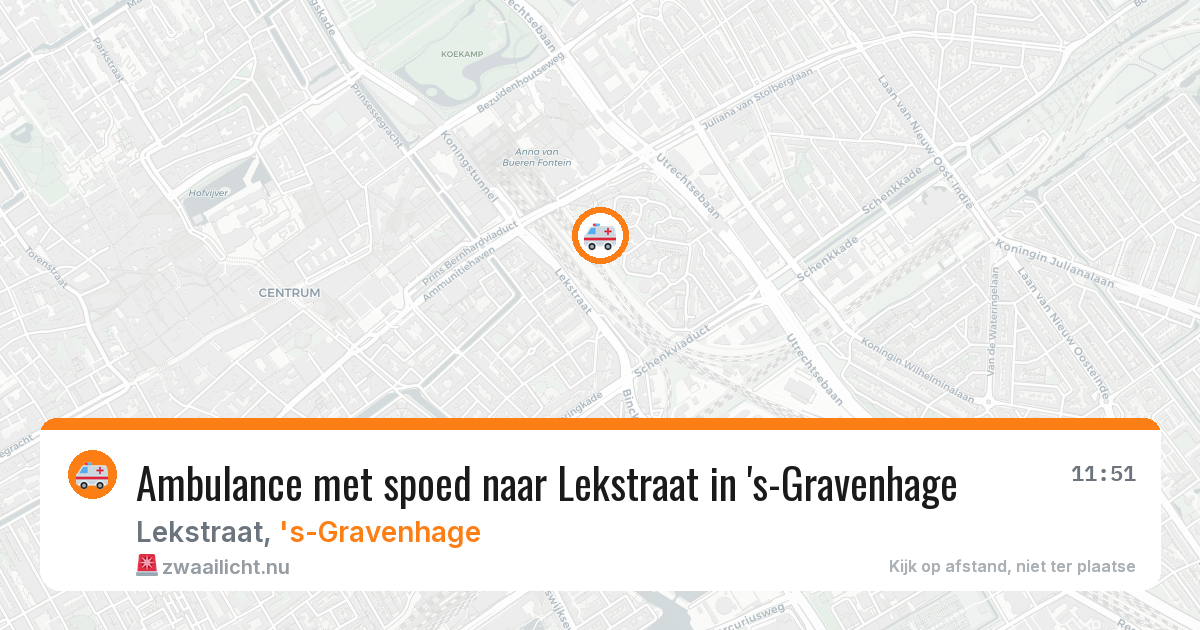 Ambulance met spoed naar Lekstraat in 's-Gravenhage — 16 jul 2026