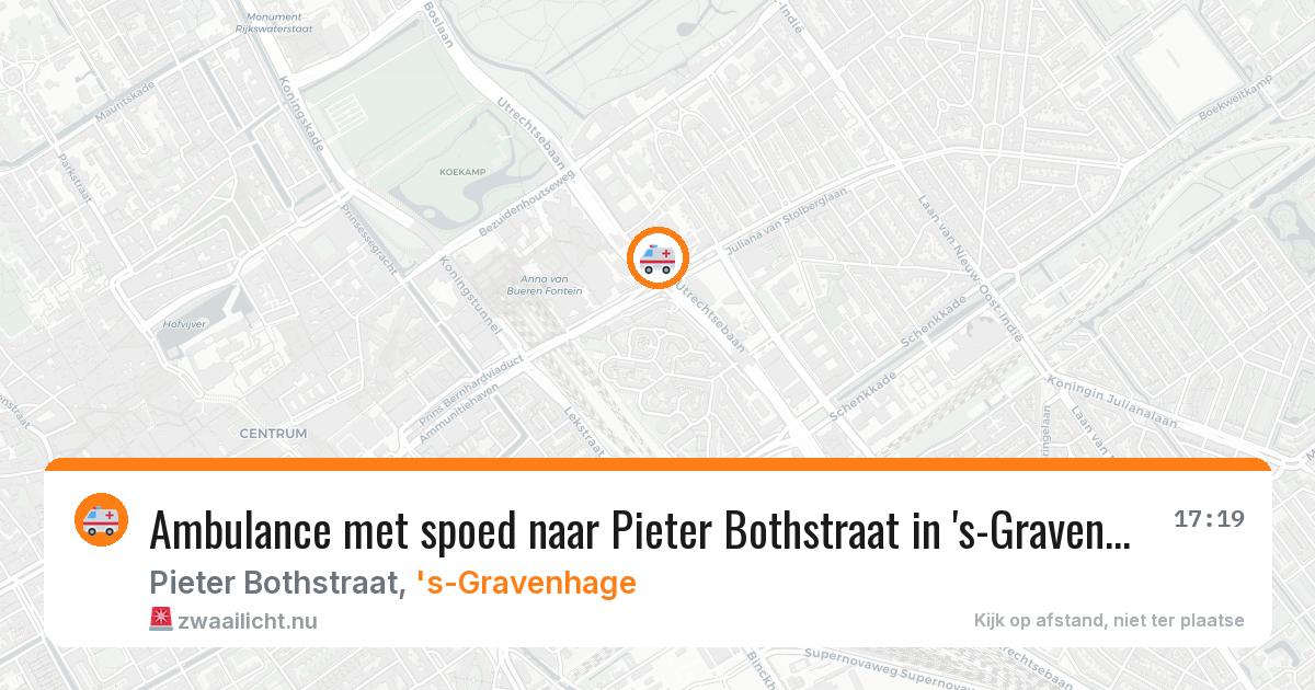 Ambulance met spoed naar Pieter Bothstraat in 's-Gravenhage — 31 mei 2026