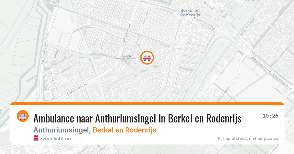 Ambulance naar Anthuriumsingel in Berkel en Rodenrijs — 19 jul 2026