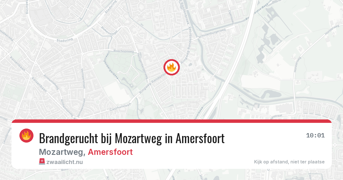 Brandgerucht bij Mozartweg in Amersfoort — 30 mrt 2026