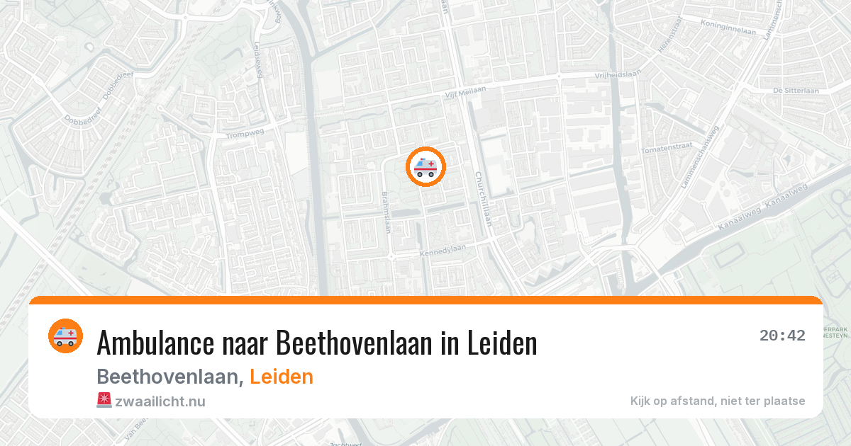 Ambulance naar Beethovenlaan in Leiden — 9 mrt 2026