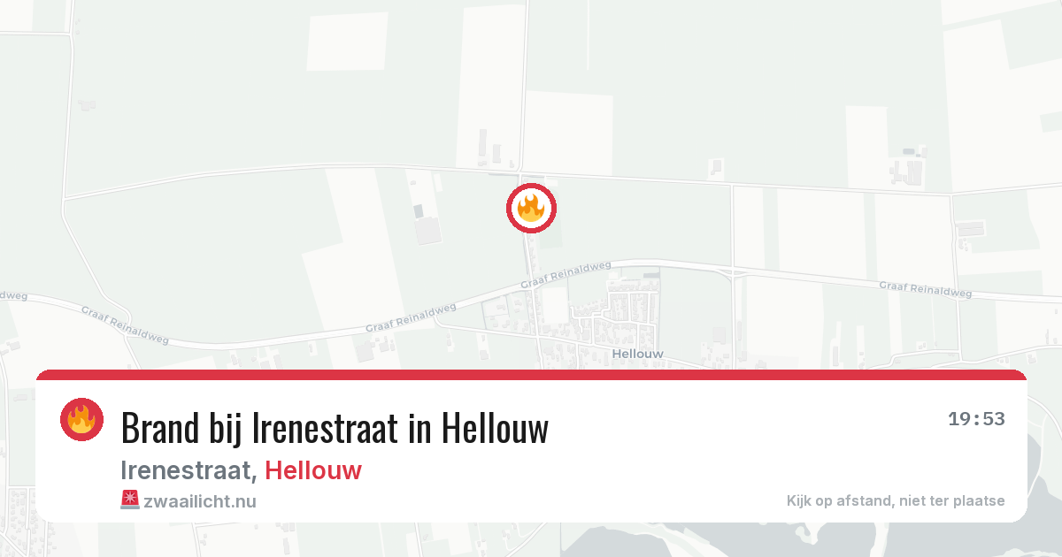 Brand bij Irenestraat in Hellouw — 21 feb 2026