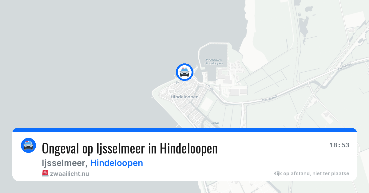 Ongeval op Ijsselmeer in Hindeloopen — 12 jul 2026