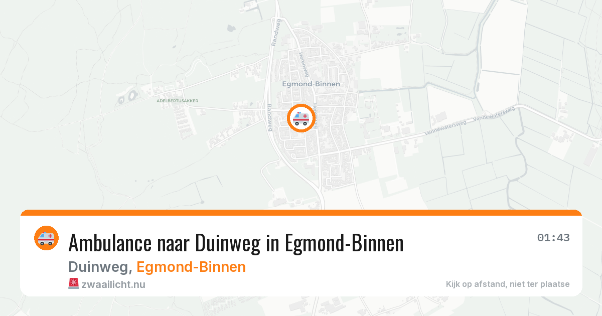 Ambulance naar Duinweg in Egmond-Binnen — 28 apr 2026
