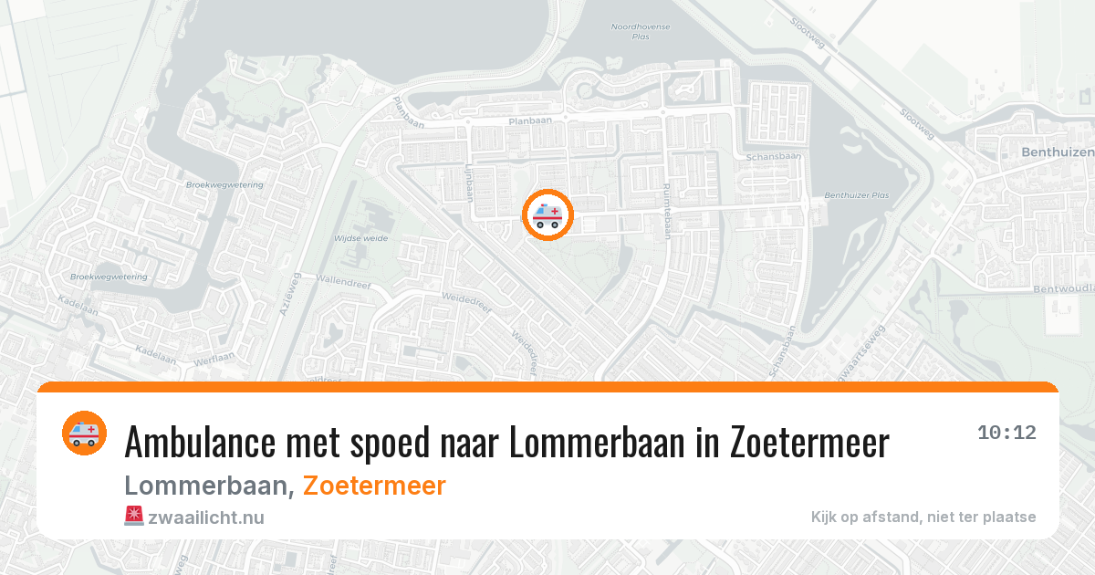 Ambulance met spoed naar Lommerbaan in Zoetermeer — 25 mrt 2026