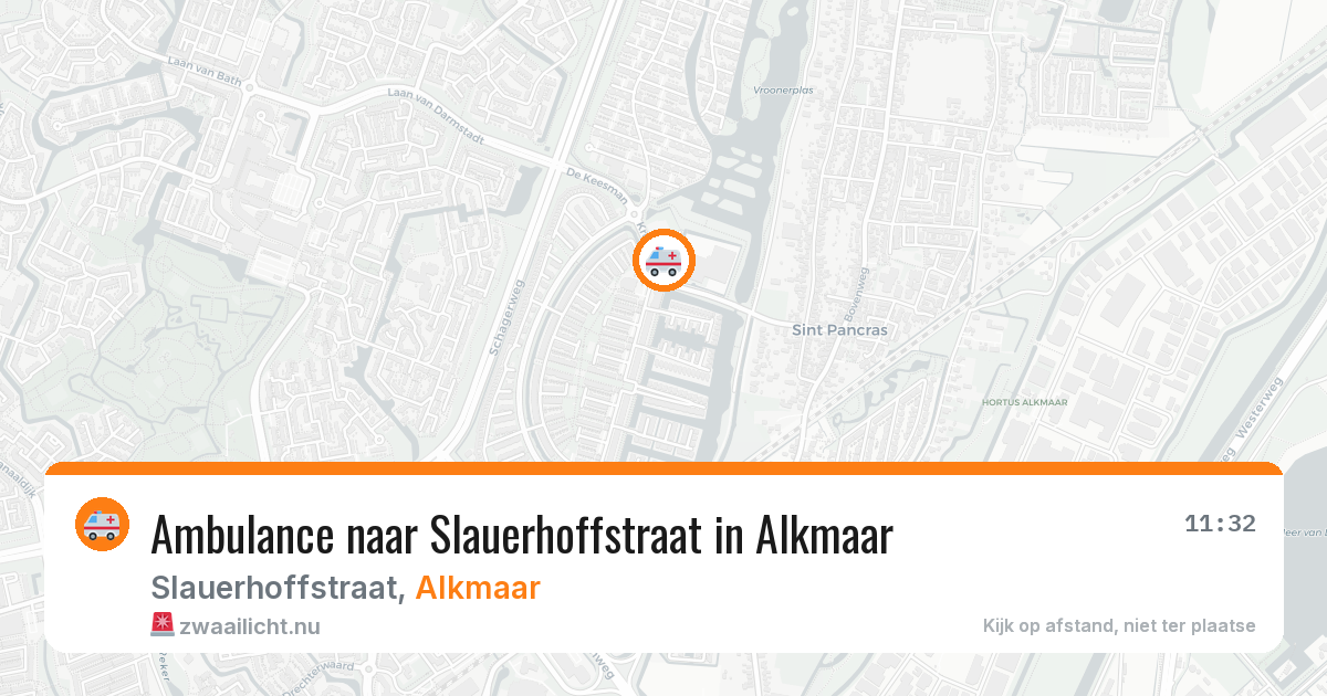 Ambulance naar Slauerhoffstraat in Alkmaar — 19 jul 2026