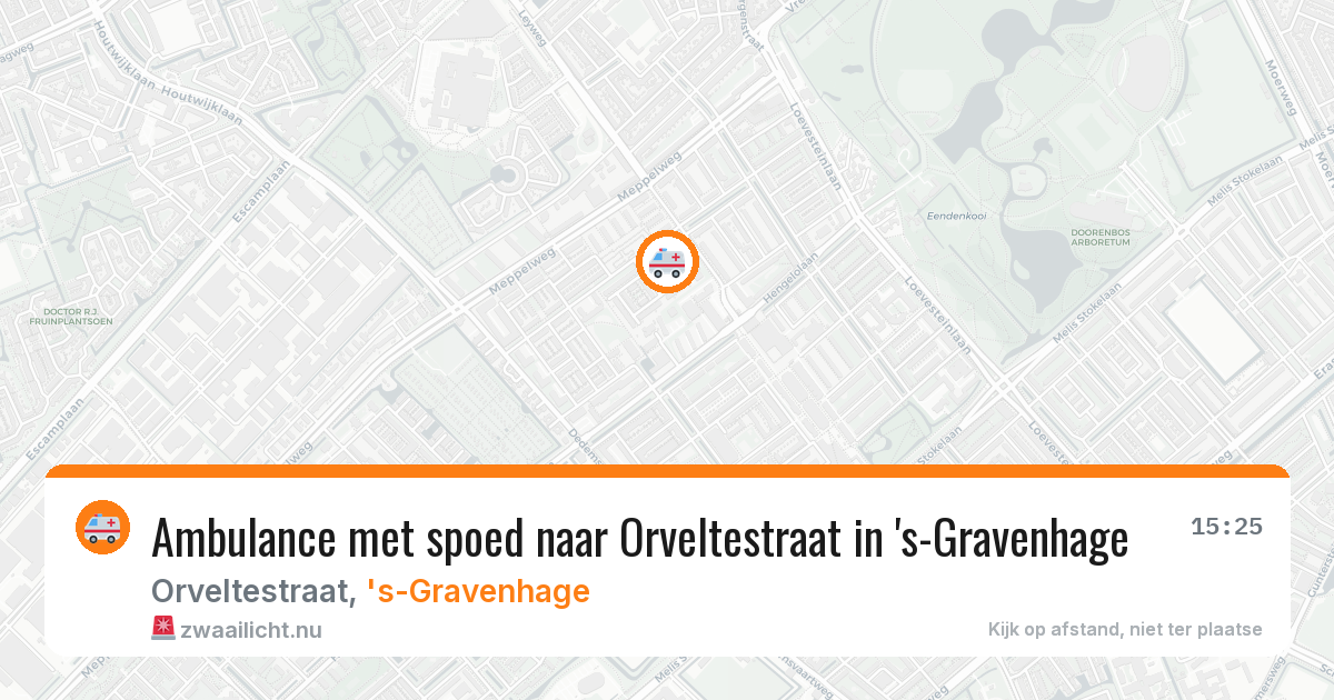 Ambulance met spoed naar Orveltestraat in 's-Gravenhage — 22 mei 2026