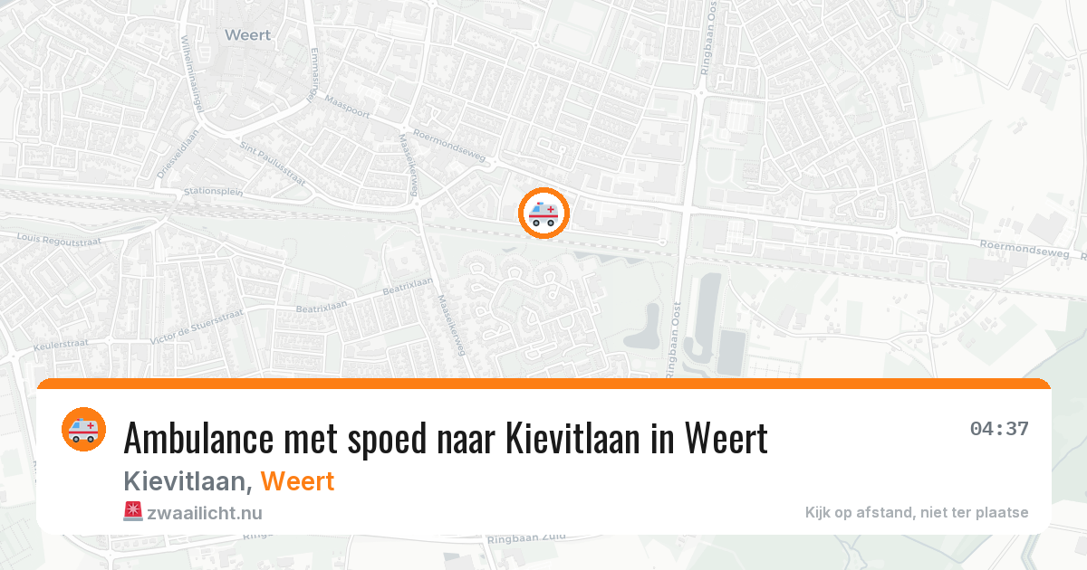 Ambulance met spoed naar Kievitlaan in Weert — 25 jul 2026