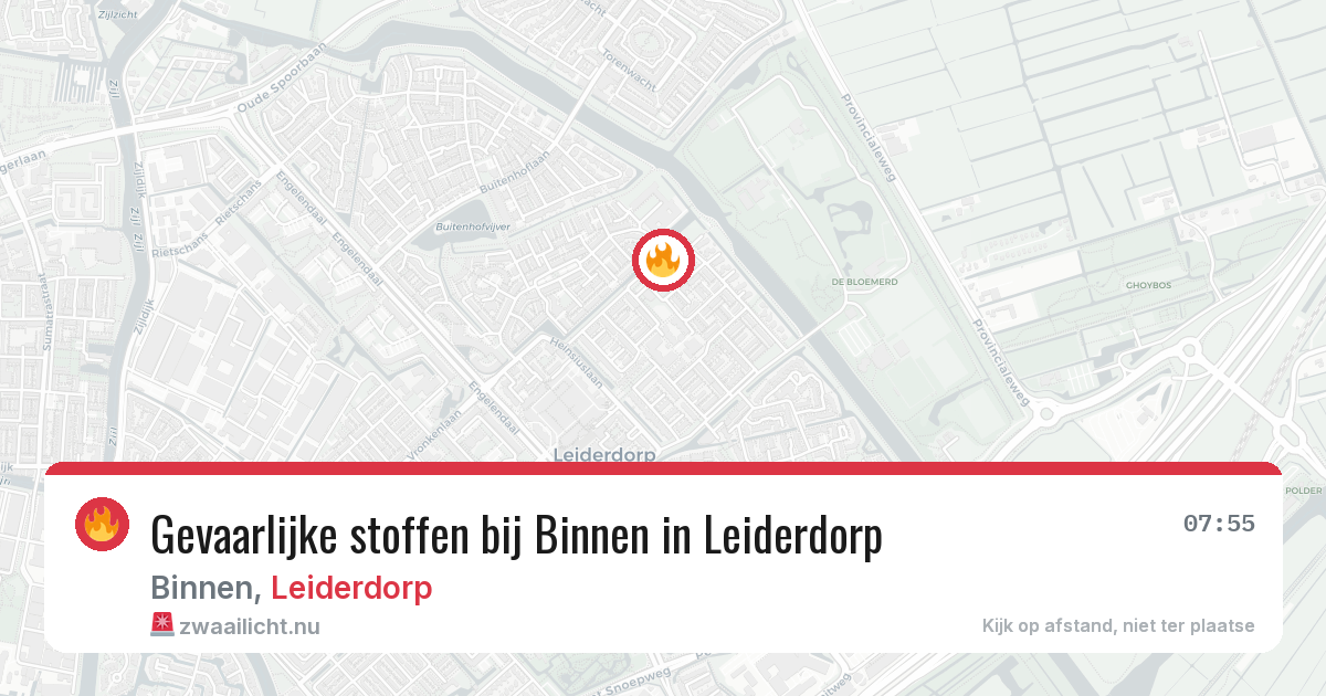 Gevaarlijke stoffen bij Binnen in Leiderdorp — 24 mrt 2026