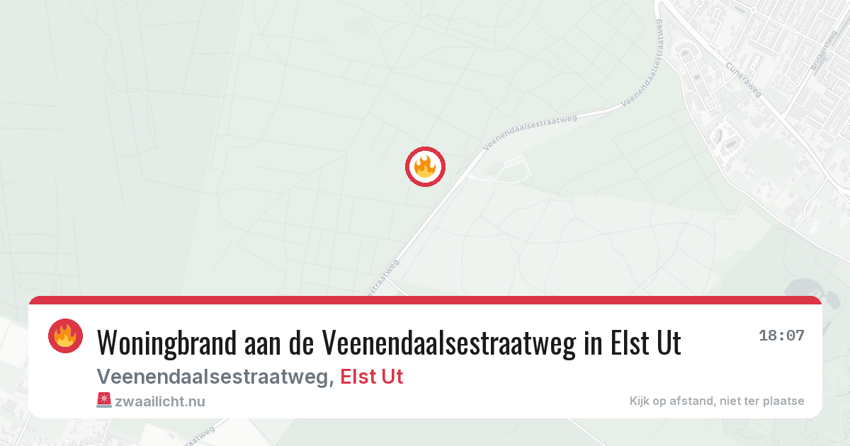 Woningbrand aan de Veenendaalsestraatweg in Elst Ut — 7 feb 2026