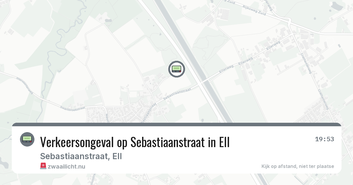 Verkeersongeval op Sebastiaanstraat in Ell — 8 jul 2026