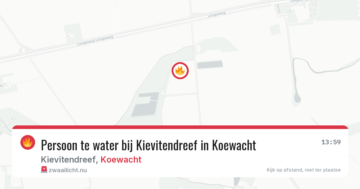 Persoon te water bij Kievitendreef in Koewacht — 17 mrt 2026