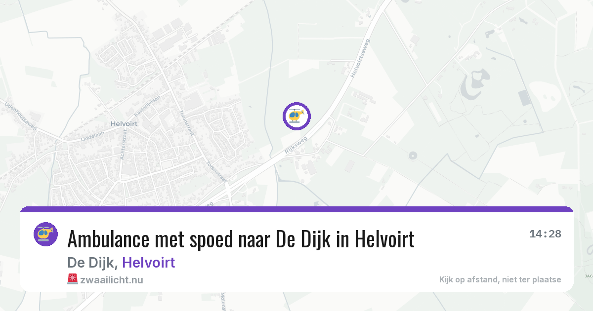 Ambulance met spoed naar De Dijk in Helvoirt — 3 jun 2026