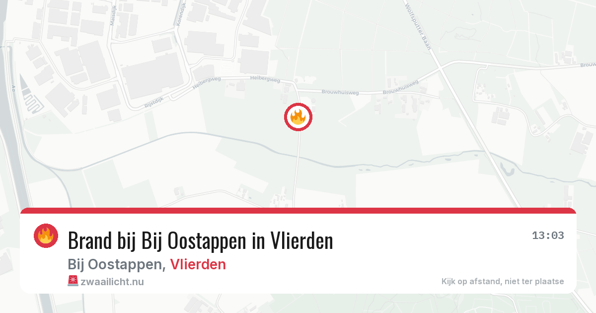 Brand bij Bij Oostappen in Vlierden — 10 apr 2026