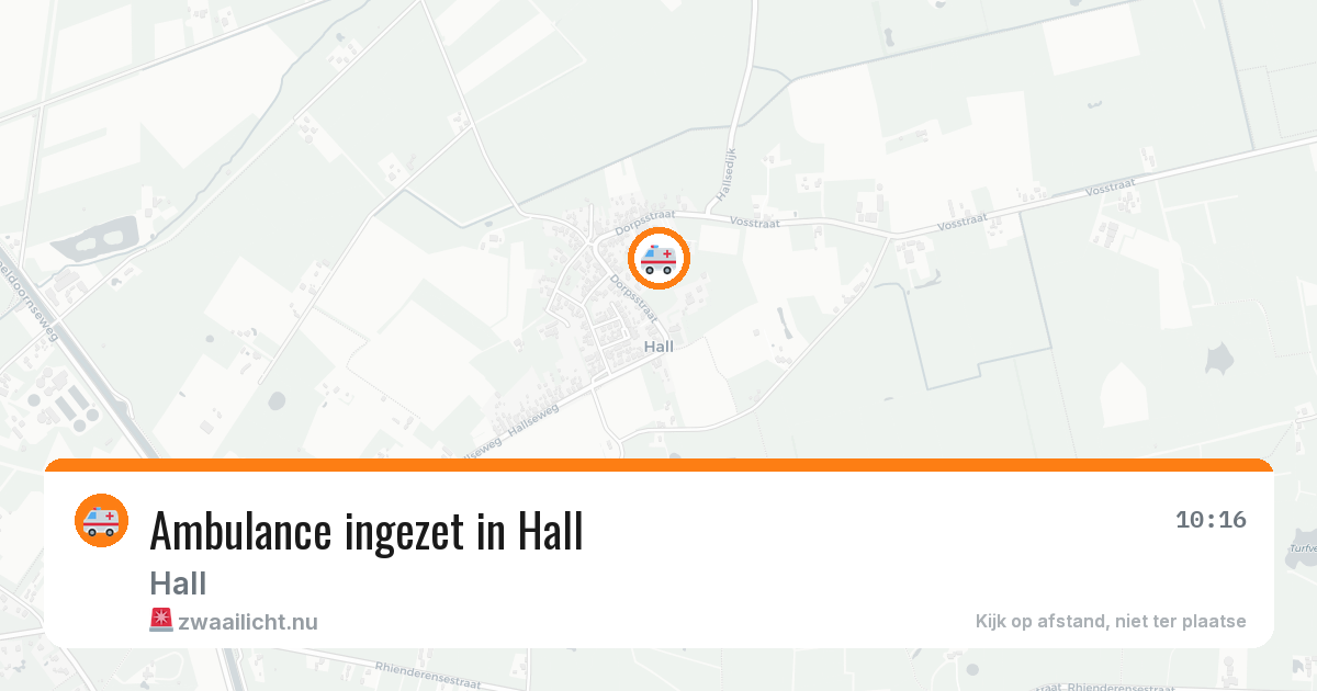Ambulance ingezet in Hall — 14 jul 2026