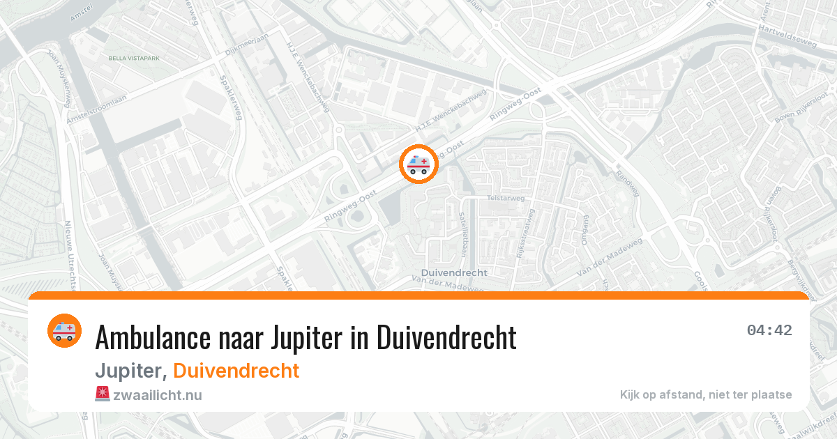 Ambulance naar Jupiter in Duivendrecht — 28 apr 2026