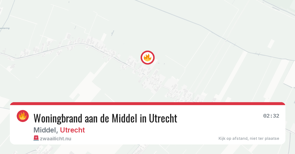 Woningbrand aan de Middel in Utrecht — 22 jul 2026