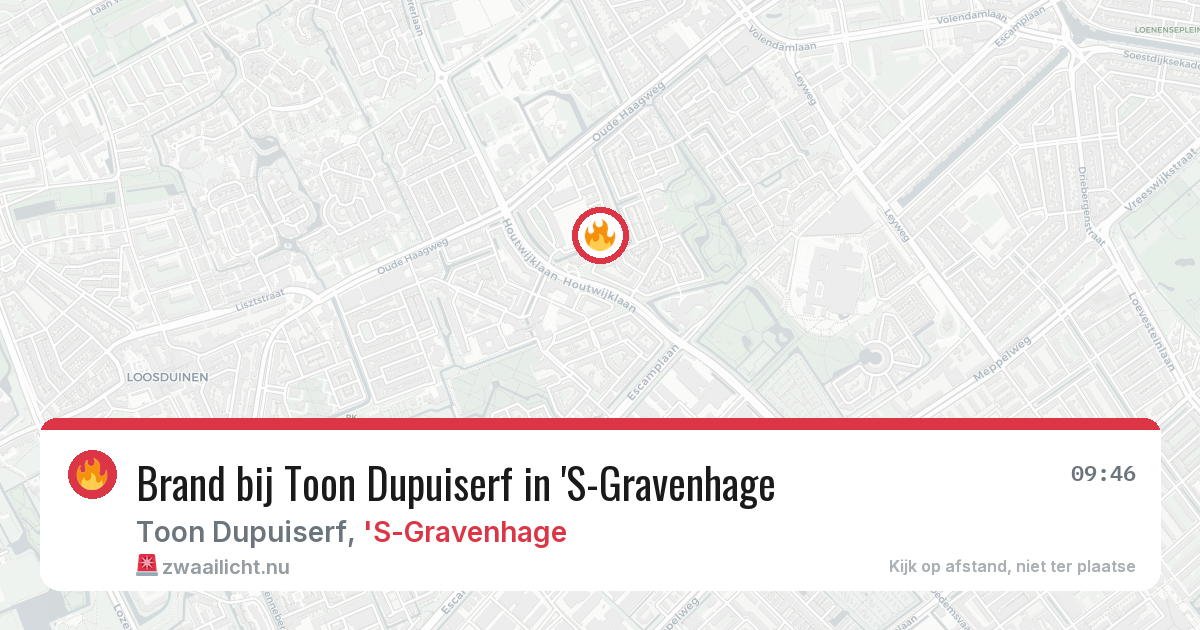 Brand bij Toon Dupuiserf in 'S-Gravenhage — 21 mrt 2026
