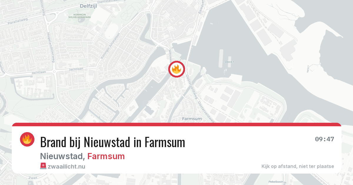 Brand bij Nieuwstad in Farmsum — 3 jun 2026