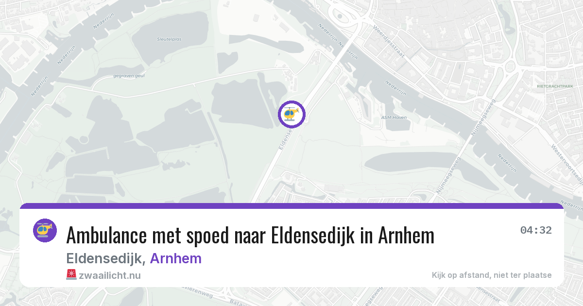Ambulance met spoed naar Eldensedijk in Arnhem — 25 jul 2026