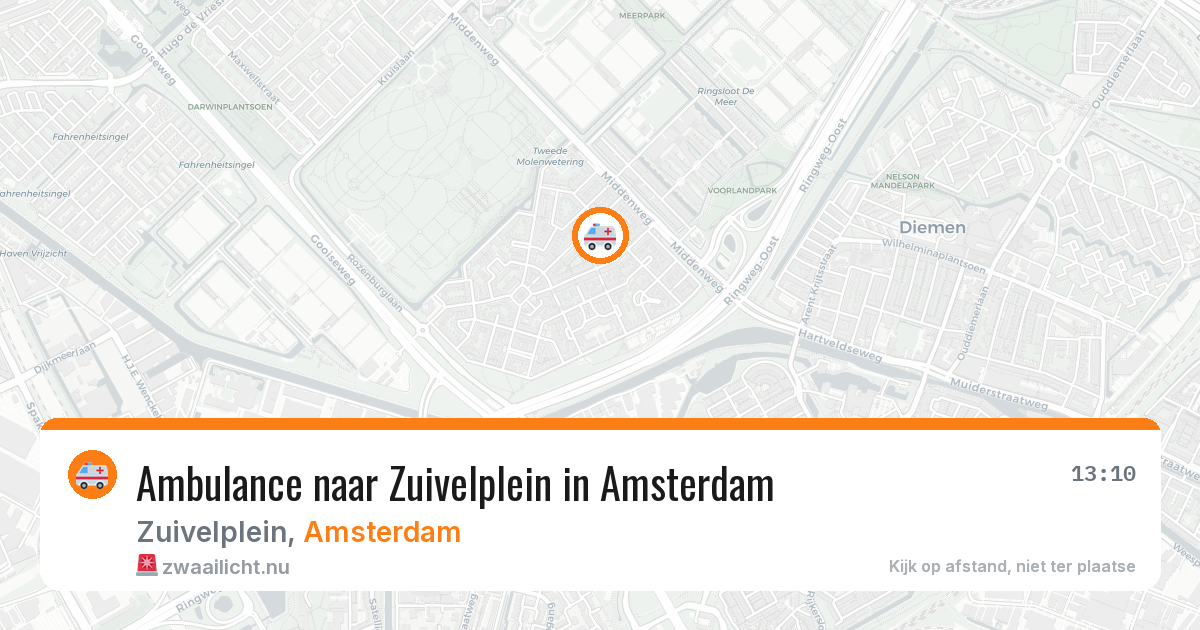 Ambulance naar Zuivelplein in Amsterdam — 20 jul 2026