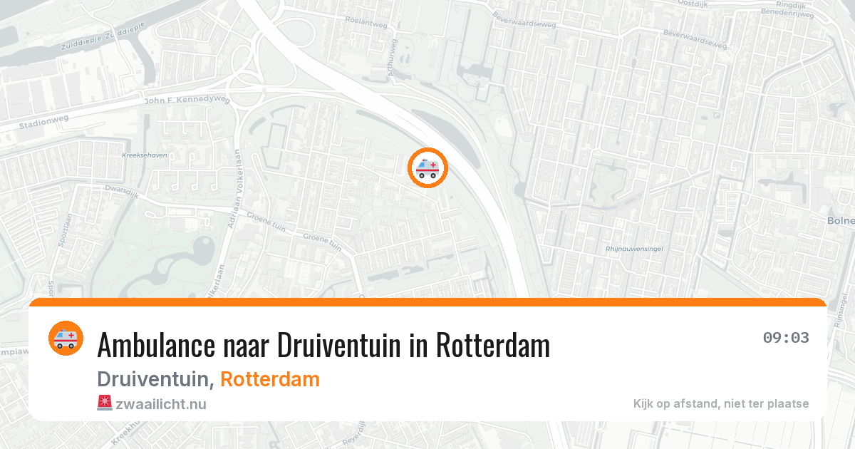 Ambulance naar Druiventuin in Rotterdam — 27 mei 2026