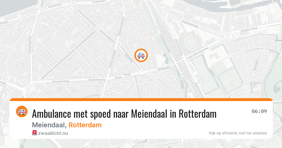 Ambulance met spoed naar Meiendaal in Rotterdam — 23 mrt 2026