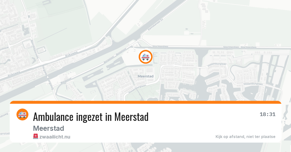 Ambulance ingezet in Meerstad — 29 jun 2026 | 🚨 Zwaailicht.nu