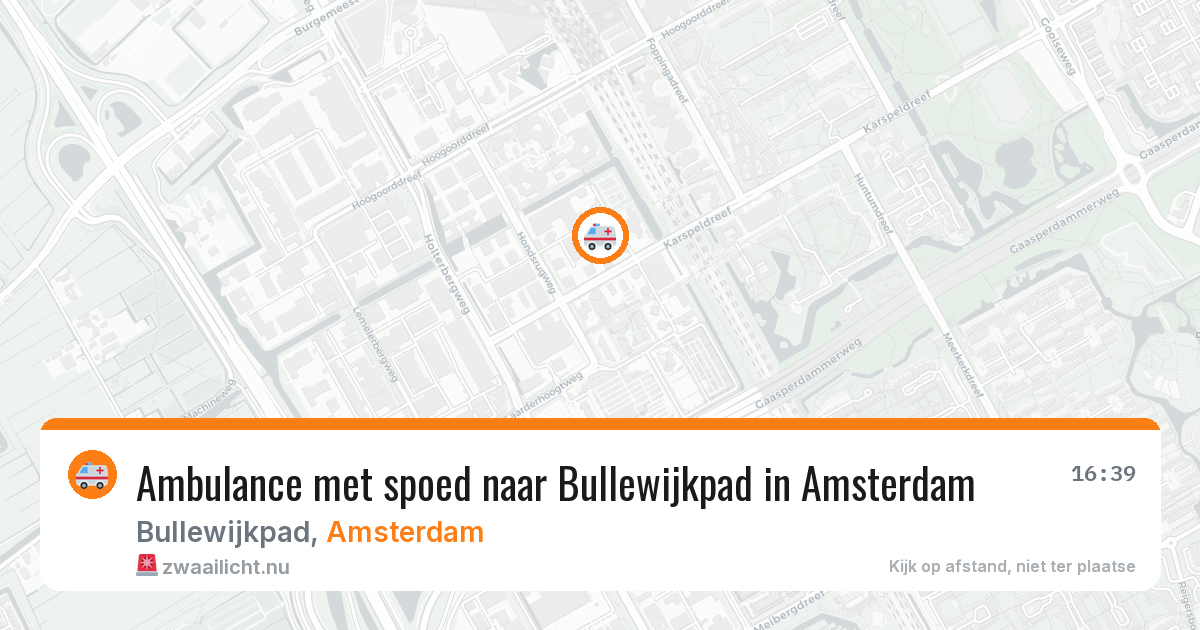 Ambulance met spoed naar Bullewijkpad in Amsterdam — 11 jul 2026