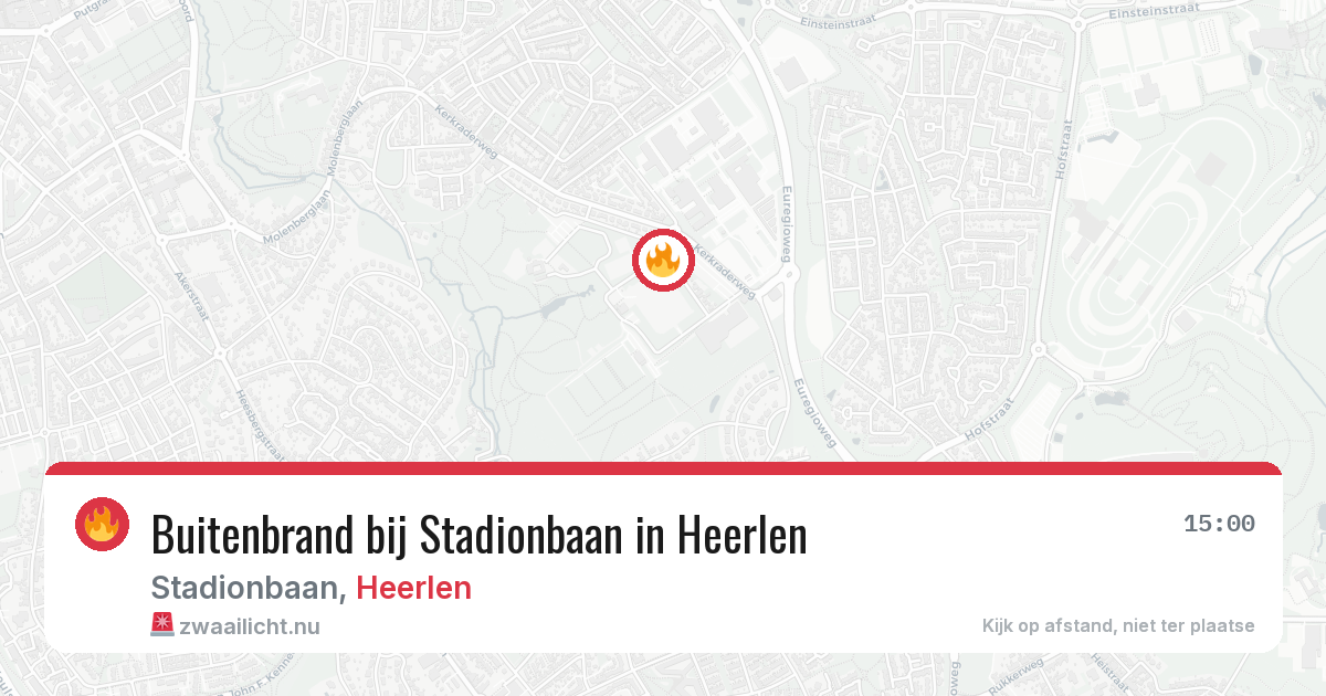 Buitenbrand bij Stadionbaan in Heerlen — 17 mei 2026