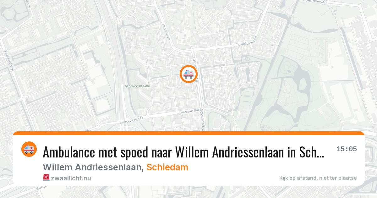 Ambulance met spoed naar Willem Andriessenlaan in Schiedam — 3 mei 2026