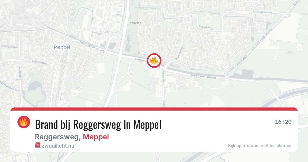 Brand bij Reggersweg in Meppel — 25 jul 2026